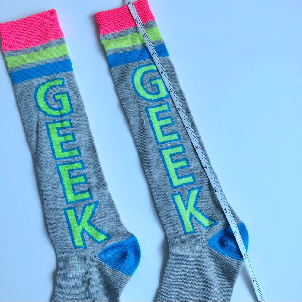 3/$15 NEW Long Dress Socks GEEK Gray Sock Size 9-11 Women’s UNISEX NWOT - Picture 3 of 12